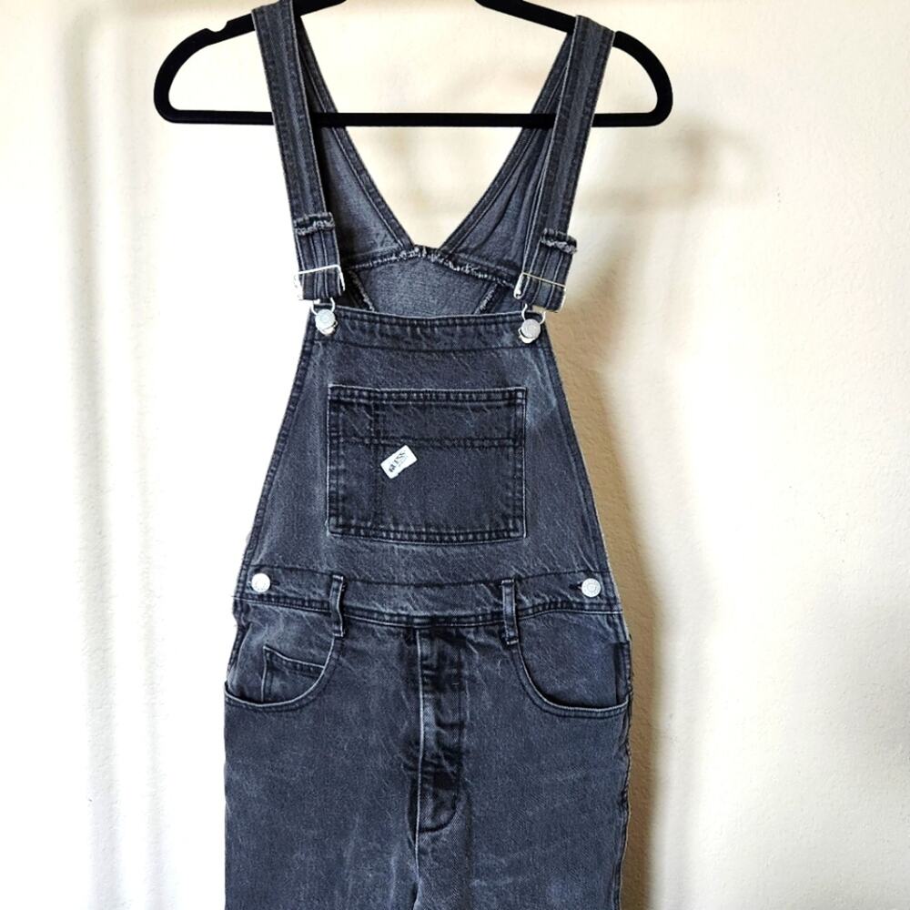 Vintage Gray Denim Guess Overalls Distressed Vintage Size 5/6 grunge 90s kidcore